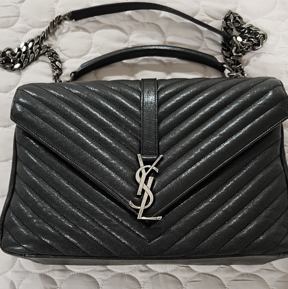 YSL Saint Laurent Large College Black
